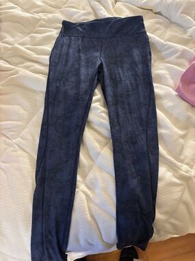 Paradox Navy Blue Performance Leggings with Logo